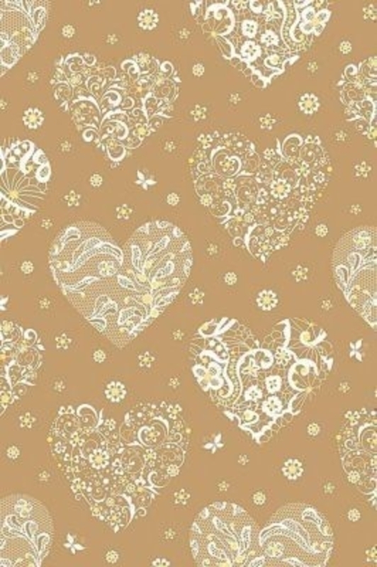 Gold and White Heart Roll Wrap Seline by Stewo. Perfect Wrapping paper for wedding. Quality Wrapping Paper. Hologram, 76 gsm. Size 70cm x 1.5m.